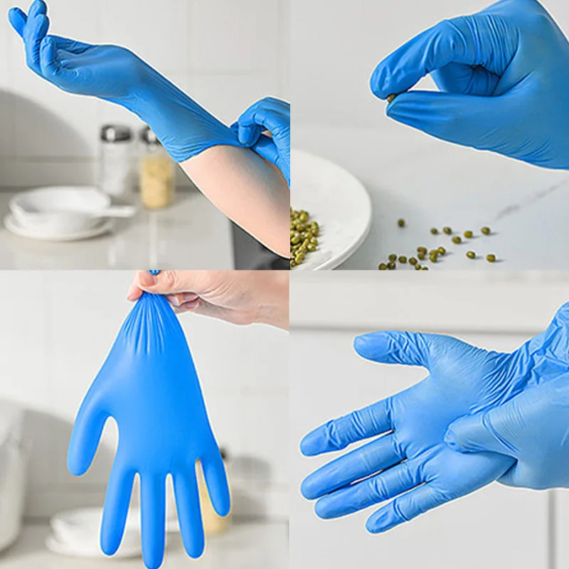 100PCS Blue Nitrile Disposable - Medical Gloves recension och pris