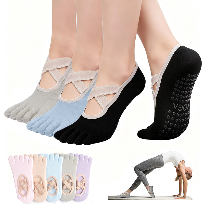 Ladies Non-Slip Pilates Socks  - Medical Tape recension och pris