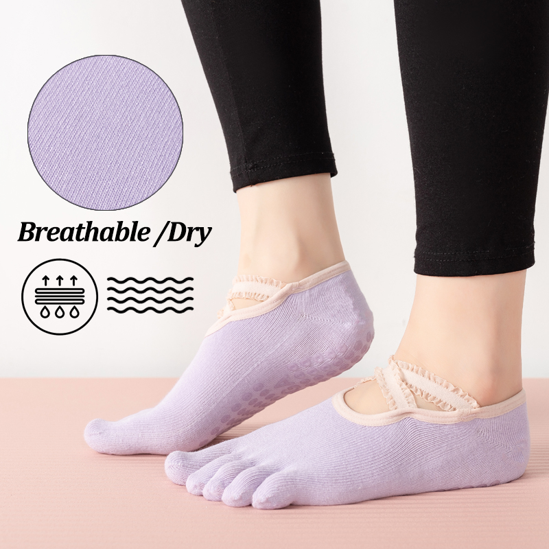 Ladies Non-Slip Pilates Socks  - Medical Tape recension och pris